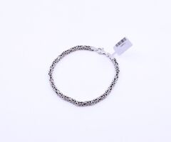 925 Ayar Kral Gümüş Bileklik 20 cm