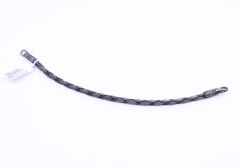 Kazaziye İşleme Örgü Gümüş Bileklik 20 cm