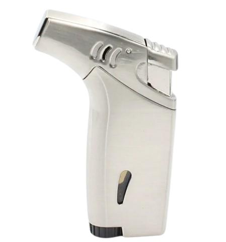 Silvio Monetti Tek Torch Pürmüz Pipo-Puro Çakmağı Parlak Krom