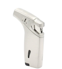 Silvio Monetti Tek Torch Pürmüz Pipo-Puro Çakmağı Parlak Krom