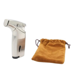 Silvio Monetti Tek Torch Pürmüz Pipo-Puro Çakmağı Parlak Krom