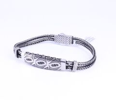 925 Ayar Gümüş Bileklik Octopus Eye Design 19 cm