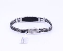 925 Ayar Gümüş Bileklik Octopus Eye Design 19 cm