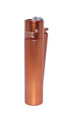 Clipper Özel Kutusunda Metal Çakmak - Koyu Rose Gold Mat (Brushed Dark Rose Gold)