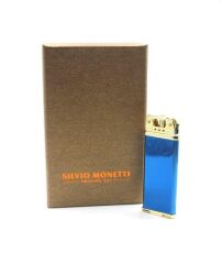 Silvio Monetti Retro Slim Benzinli Çakmak Mavi