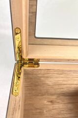 İspanyol Sedir Ağacı Puro Humidoru - Cam Kapaklı & Higrometreli - Cedro de Oro