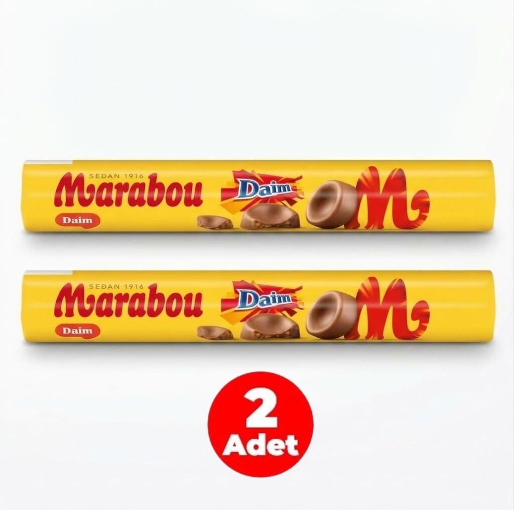 Marabou Daim Bademli Karamel Dolgulu Sütlü Çikolata 67 gr (2 ADET)
