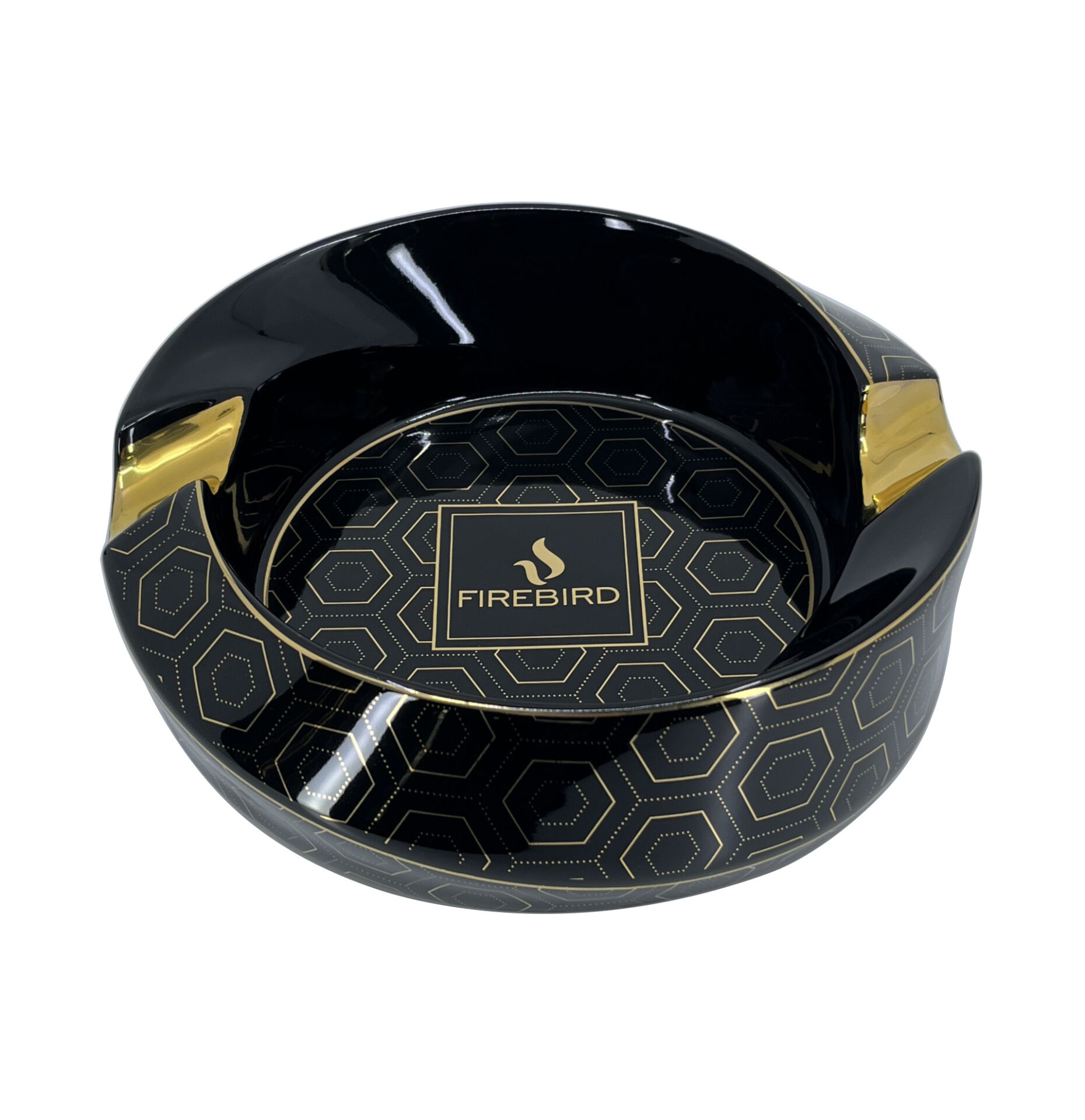 Firebird Black & Gold Seramik Puro Küllüğü - 2 Bölmeli Özel Tasarım