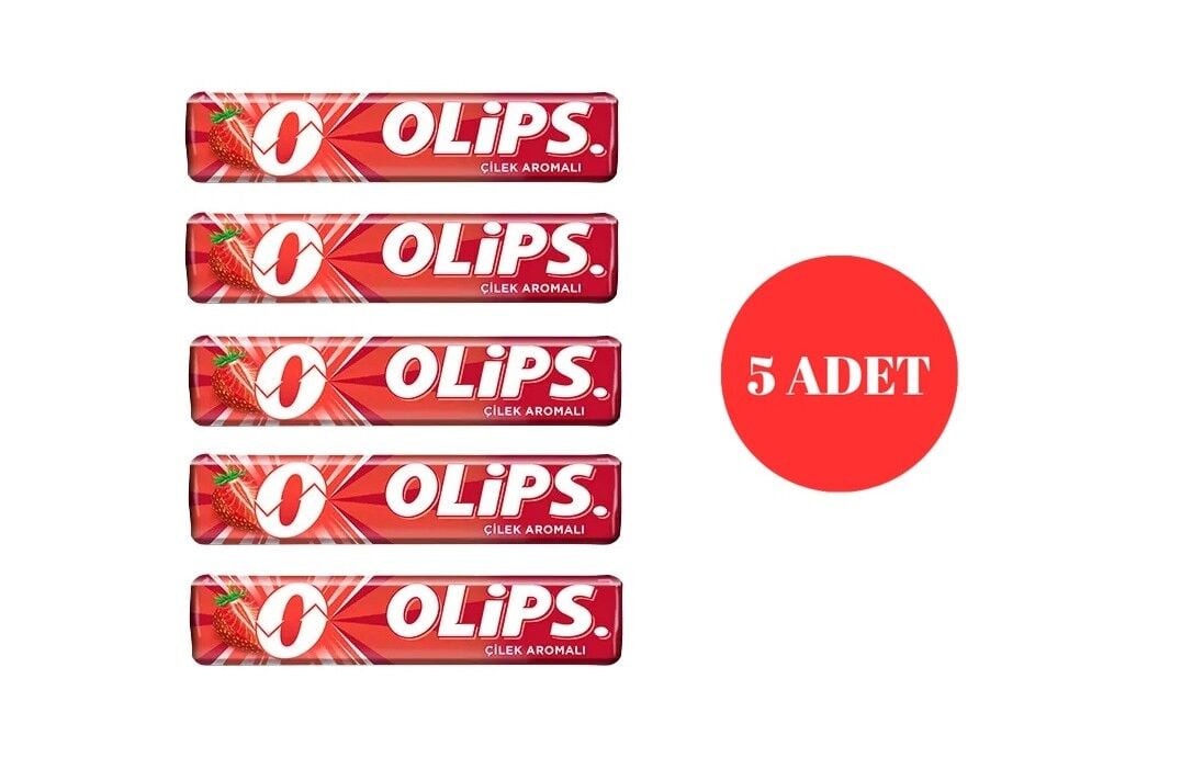 Olips Çilek Aromalı Bonbon Şekerleme 28 g (5 ADET)