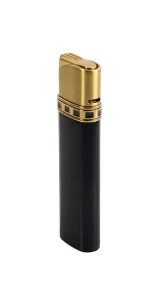 Aomai Slim Tek Torch Pürmüzlü Puro Çakmağı Siyah-Gold