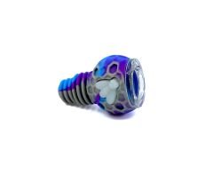 14mm18mm Uyumlu Silikon Yedek Pipo Haznesi - Kırılmaz Tasarım (Cam Elekli İç Hazne) - Mor