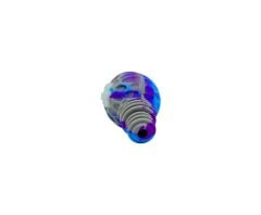 14mm18mm Uyumlu Silikon Yedek Pipo Haznesi - Kırılmaz Tasarım (Cam Elekli İç Hazne) - Mor