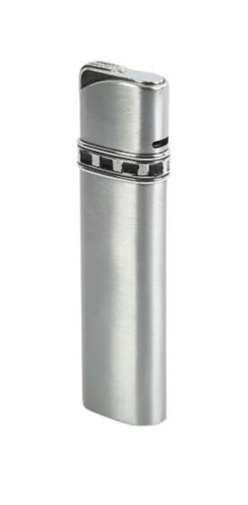 Aomai Slim Tek Torch Pürmüzlü Puro Çakmağı Parlak Krom