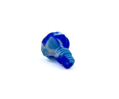 14mm18mm Uyumlu Silikon Yedek Pipo Haznesi - Kırılmaz Tasarım (Cam Elekli İç Hazne) - Mavi