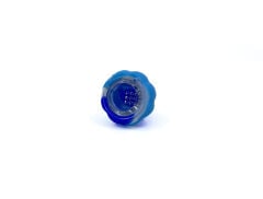 14mm18mm Uyumlu Silikon Yedek Pipo Haznesi - Kırılmaz Tasarım (Cam Elekli İç Hazne) - Mavi