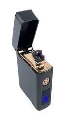 Hunter USB Şarjlı Plazma Ark Elektronik Çakmak Metal - Füme