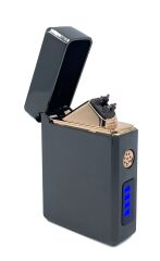 Hunter USB Şarjlı Plazma Ark Elektronik Çakmak Metal - Füme