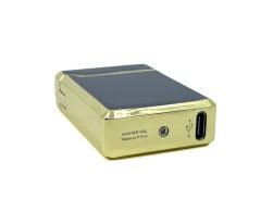 Hunter USB Şarjlı Plazma Ark Elektronik Çakmak Metal - Siyah Altın Rengi