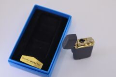 Silvio Monetti Gri Tek Torch Pürmüz Puro Çakmağı Kapaklı