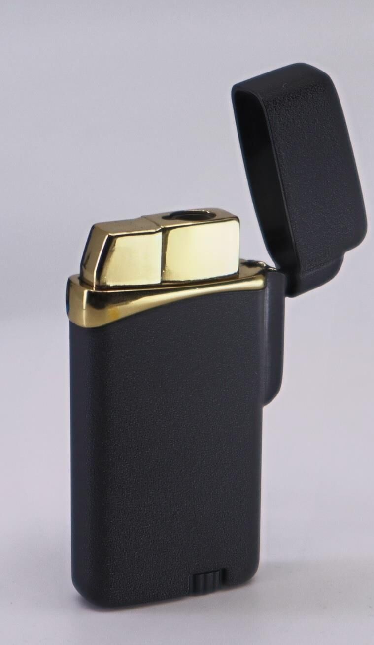 Silvio Monetti Siyah Tek Torch Pürmüz Puro Çakmağı Kapaklı