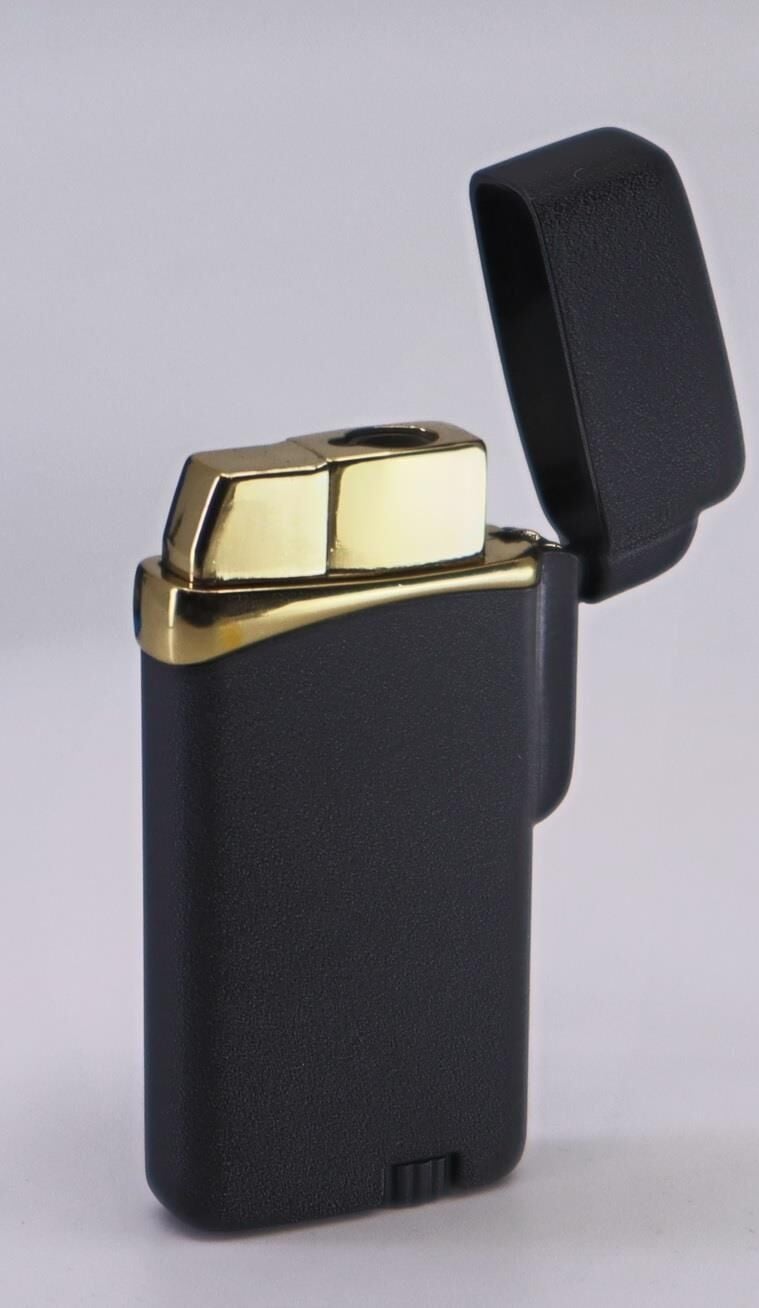 Silvio Monetti Siyah Tek Torch Pürmüz Puro Çakmağı Kapaklı