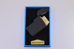 Silvio Monetti Siyah Tek Torch Pürmüz Puro Çakmağı Kapaklı