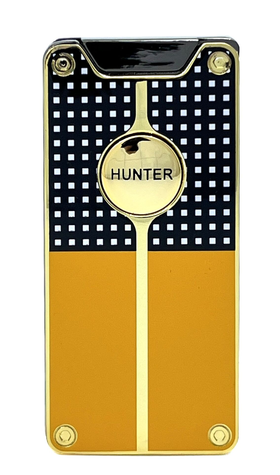 Hunter Lüks Şarj Edilebilir USB Çakmak – LED Şarj Göstergeli, Metal Gövde, Özel Kutusunda Hediyelik Çakmak (Özel Desen)
