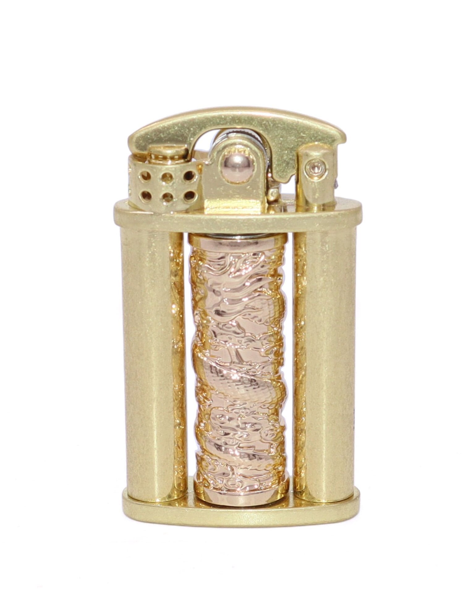 Zorro Ejder Dizayn Döner Mekanizmalı Benzinli Çakmak - Gold