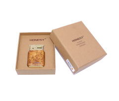 Honest Benzinli Çakmak Soft Flame - Rustic Gold