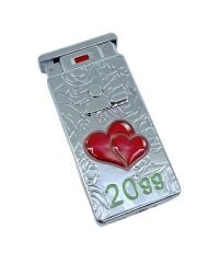 Hunter Lüks Metal Gövdeli, Şarjlı USB ve Gazlı Çift Alevli Çakmak - Özel Hediyelik Kutulu (Gri)