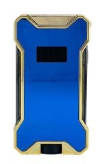 Hunter Elektronik Ateşlemeli Çakmak & Led Göstergeli USB Çakmak Mavi-Gold