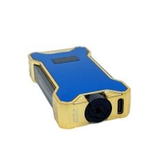 Hunter Elektronik Ateşlemeli Çakmak & Led Göstergeli USB Çakmak Mavi-Gold