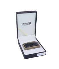 Honest Mum Alev Çakmak Siyah Deri - Bronz