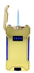 Hunter Elektronik Ateşlemeli Çakmak & Led Göstergeli USB Çakmak Gold