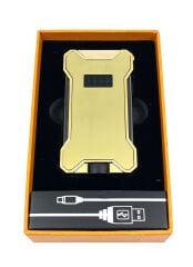 Hunter Elektronik Ateşlemeli Çakmak & Led Göstergeli USB Çakmak Gold