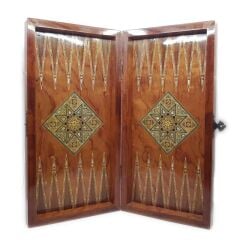 Masif Ahşap Sedefli Tavla