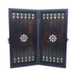 Sedef Kakma Ahşap Tavla Takımı