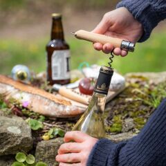 Opinel OP-002578 N 10 Corkscrew Knife Folding 3.92'' Satin Clip Tirbüşon - Çakı