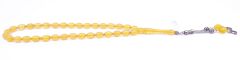 Arpa Kesim Toz Kehribar Tesbih 8 x 12 mm C