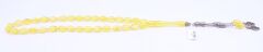 Arpa Kesim Toz Kehribar Tesbih 8 x 12 mm D