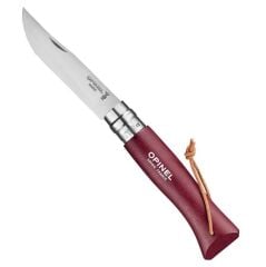 Opinel Inox Trekking No 8 Gürgen Saplı Paslanmaz Çelik Çakı - Bordo