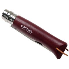 Opinel Inox Trekking No 8 Gürgen Saplı Paslanmaz Çelik Çakı - Bordo