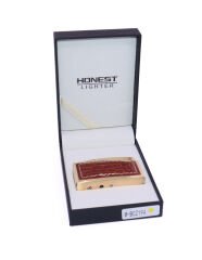 Honest Mum Alev Çakmak Kahverengi Deri - Gold