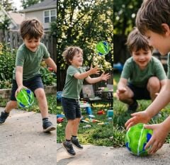 Moon Ball Yüksek Zıplayan Ay Topu - Zıp Zıp Oyuncak Top (Yeşil)