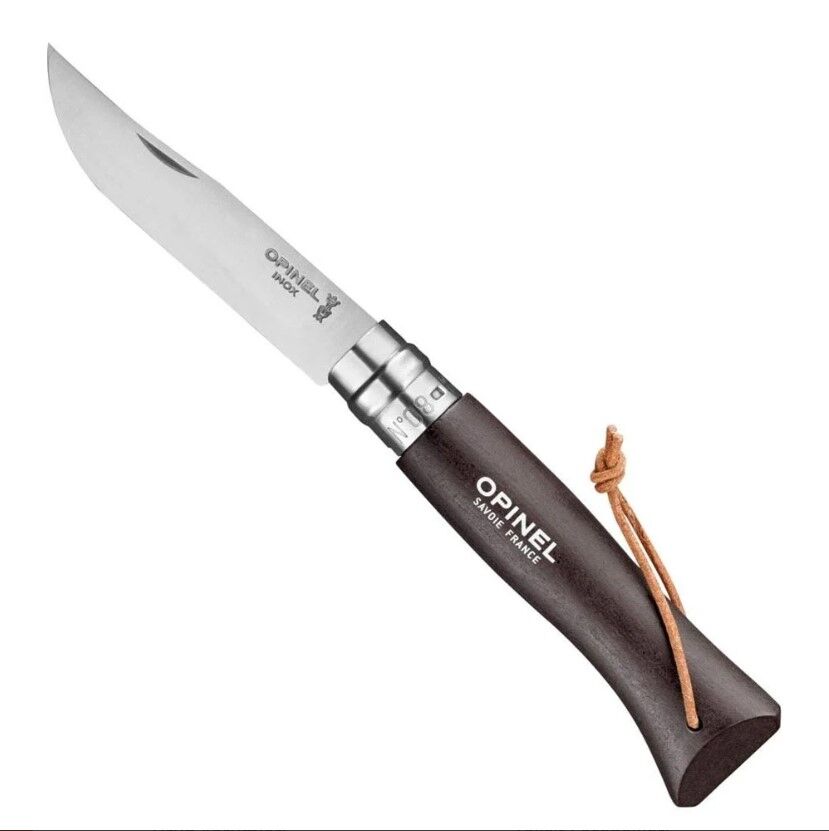 Opinel Inox Trekking No 8 Gürgen Saplı Paslanmaz Çelik Çakı - Kahverengi
