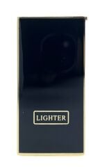 Lighter Klasik Metal Gazlı Çakmak – Altın & Siyah Tasarım Taşlı Çakmak, Yedek Taşı ve Özel Hediyelik Kutulu