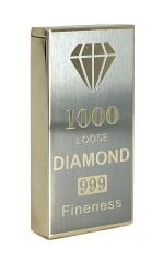 Özel Tasarım 1000 Loose Diamond 999 Fineness Metal Çakmak - Hediye Kutulu ve Yedek Taşlı