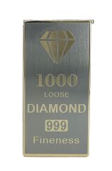 Özel Tasarım 1000 Loose Diamond 999 Fineness Metal Çakmak - Hediye Kutulu ve Yedek Taşlı
