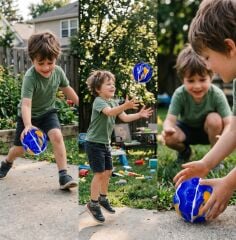 Moon Ball Yüksek Zıplayan Ay Topu - Zıp Zıp Oyuncak Top (Lacivert)