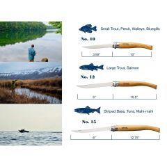 Opinel No.10 İnce Paslanmaz Çelik Katlanır Fileto Bıçağı